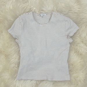Reformation Cropped Baby Tee - Striped